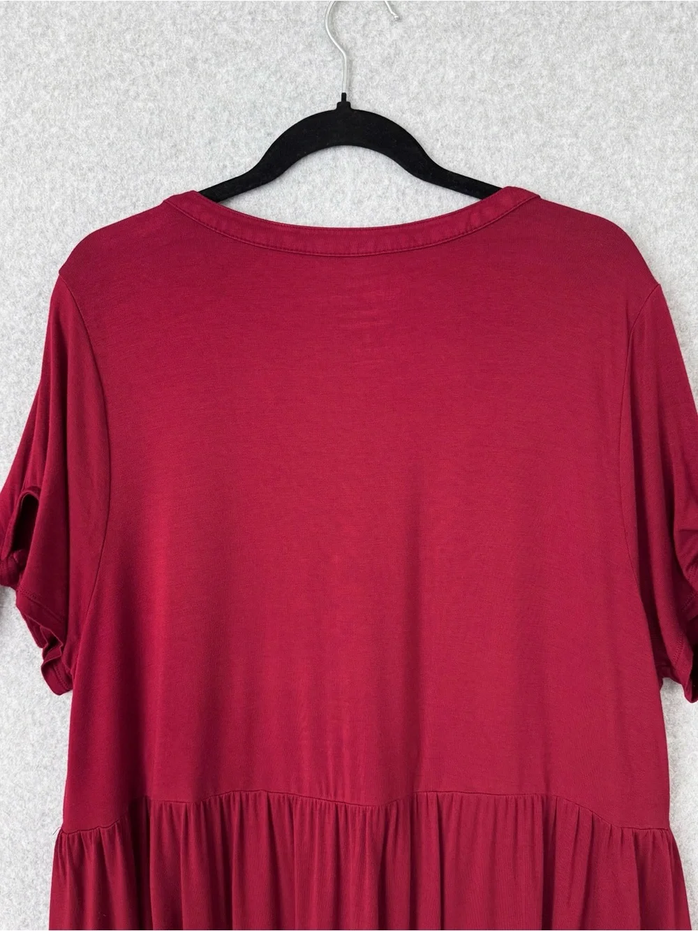 Torrid Super Soft Knit Top Tunic Womens 3X Red Stretch Casual Short Sleeve READ - Picture 8 of 15